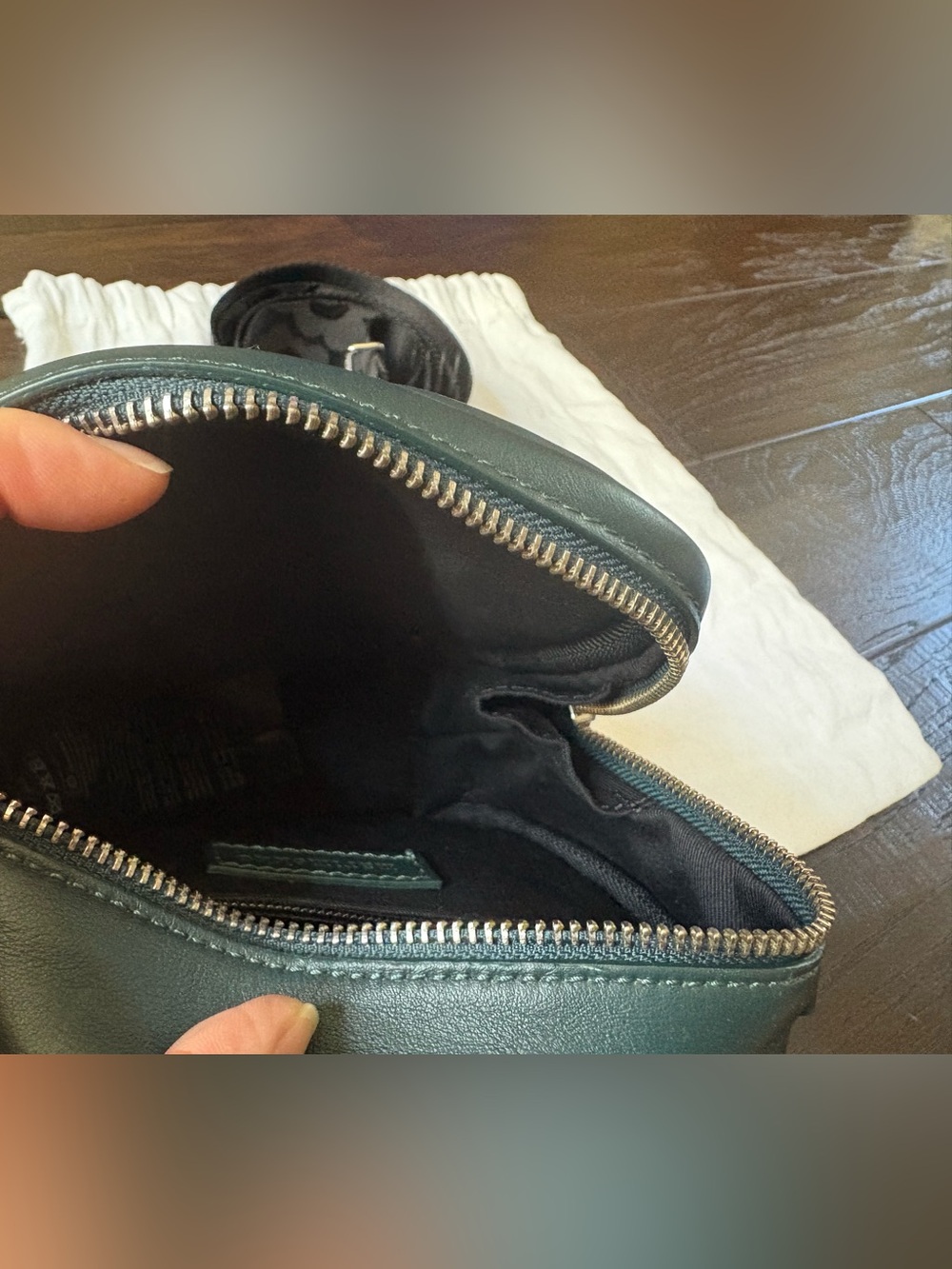 Marimekko Forest Green Quilted Mini Crossbody w/ Patterned Strap- excellence - Picture 14 of 16